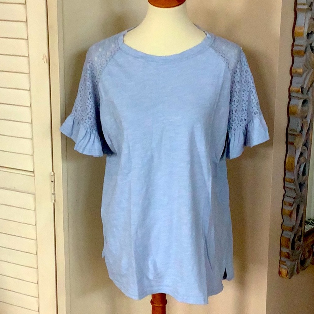 Suzanne Betro Ruffle Sleeve Tee
